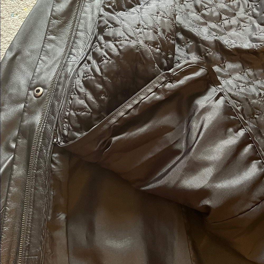 Siena Studio Black Leather Jacket, fits medium, tag says large - Picture 8 of 16